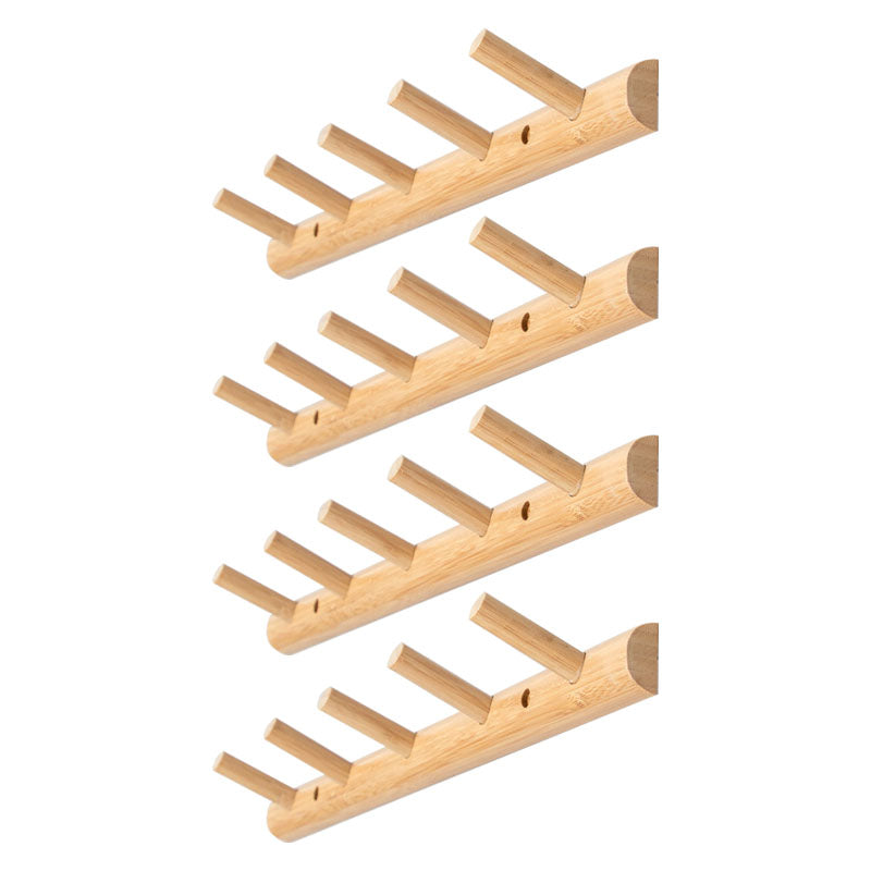 Wooden Coat Rack Contemporary Style Home Wall Hanging Coat Hanger