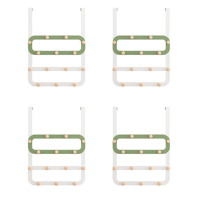 Metal and Wood Coat Hanger Contemporary Style Home Wall Hanging Coat Rack