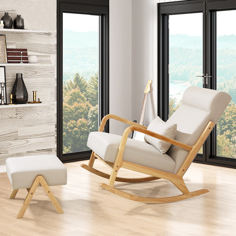 Living Room Easy Chair Wood Lazy Lounge Chair Home Leisure Sofa Rocking Chair