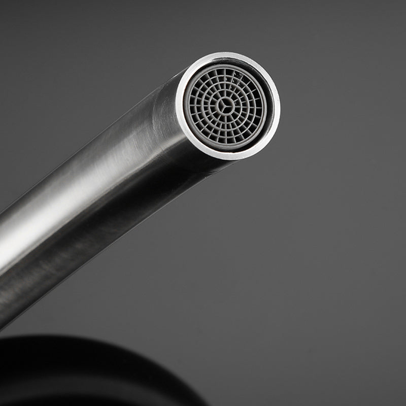 Modern Style Vessel Faucet Stainless Steel Single Handle High Arc Vessel Faucet