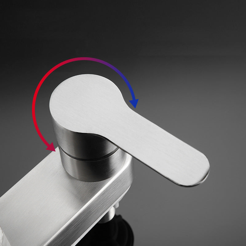 Modern Style Vessel Faucet Stainless Steel Single Handle High Arc Vessel Faucet