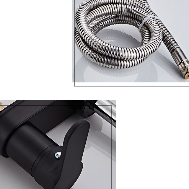 Modern Vessel Faucet Copper Single Handle Low Arc Retractable Vessel Faucet