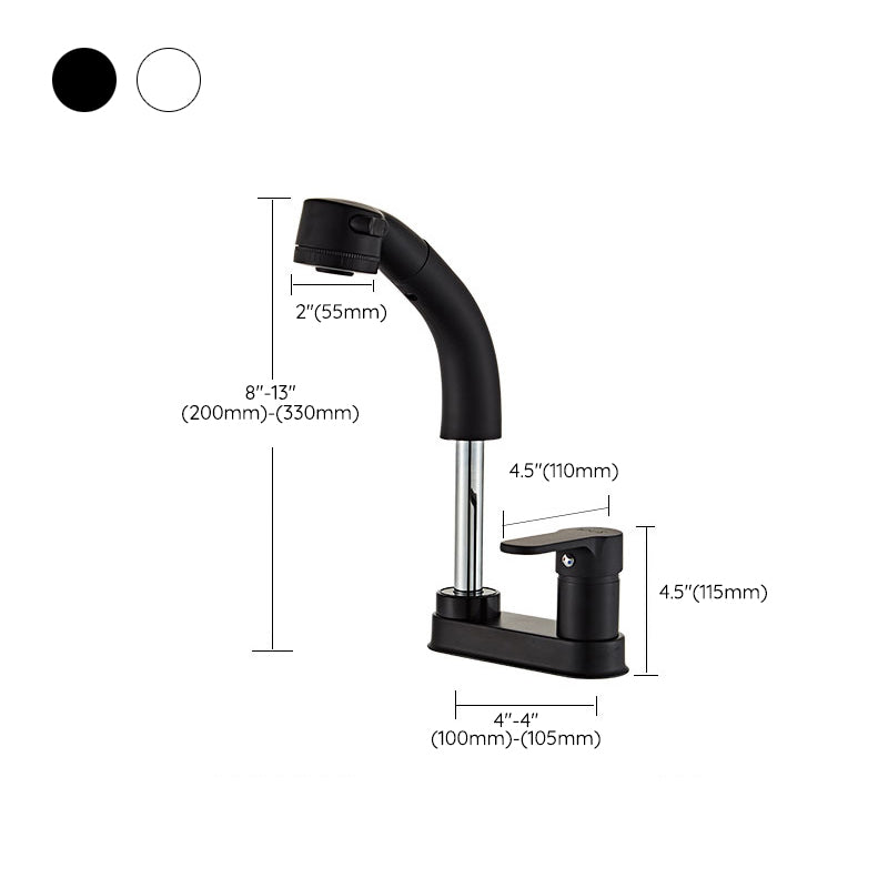 Modern Vessel Faucet Copper Single Handle Low Arc Retractable Vessel Faucet