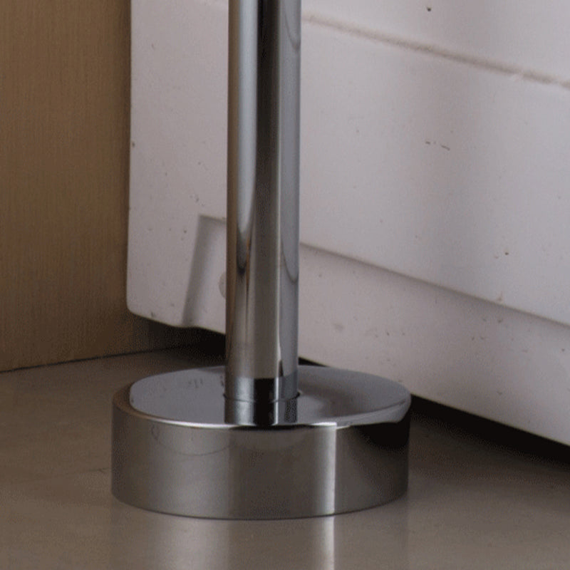 Floor Mounted Copper Bathroom Tub Faucet Set Freestanding High Arc Tub Filler Trim