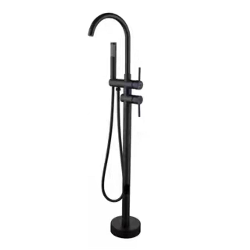 Floor Mounted Metal Freestanding Tub Filler Rotatable Freestanding Bathtub Faucet