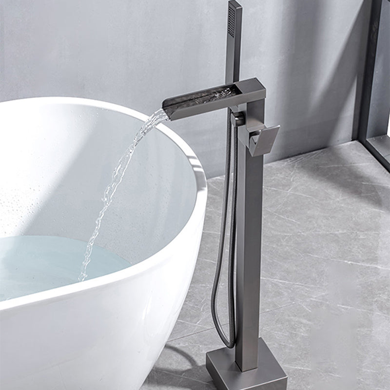Floor Mounted Metal Freestanding Tub Filler Rotatable Freestanding Bathtub Faucet