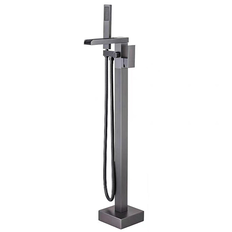 Floor Mounted Metal Freestanding Tub Filler Rotatable Freestanding Bathtub Faucet