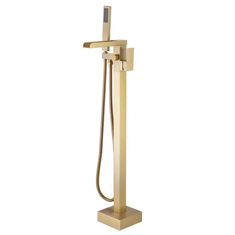 Floor Mounted Metal Freestanding Tub Filler Rotatable Freestanding Bathtub Faucet