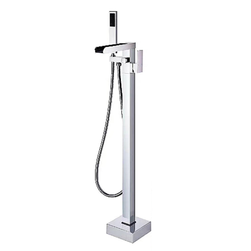 Floor Mounted Metal Freestanding Tub Filler Rotatable Freestanding Bathtub Faucet