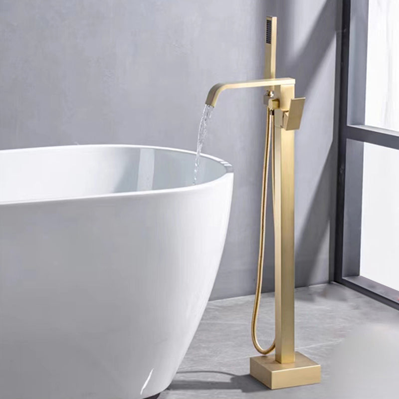 Floor Mounted Metal Freestanding Tub Filler Rotatable Freestanding Bathtub Faucet
