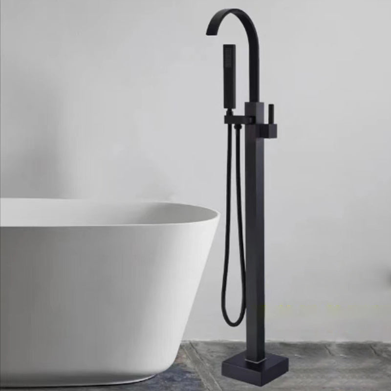Floor Mounted Metal Freestanding Tub Filler Rotatable Freestanding Bathtub Faucet