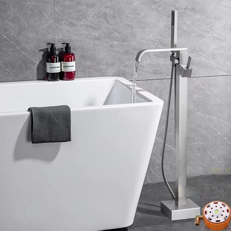 Floor Mounted Metal Freestanding Tub Filler Rotatable Freestanding Bathtub Faucet