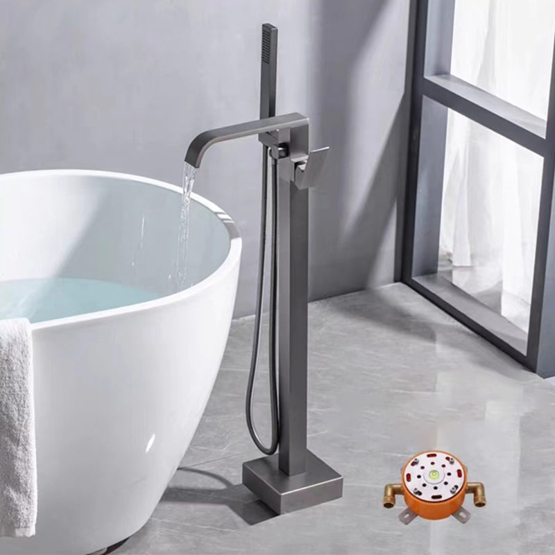 Floor Mounted Metal Freestanding Tub Filler Rotatable Freestanding Bathtub Faucet