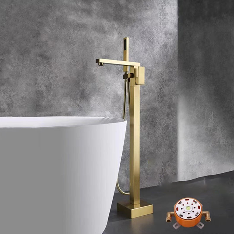 Floor Mounted Metal Freestanding Tub Filler Rotatable Freestanding Bathtub Faucet