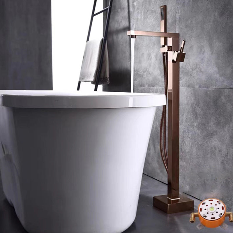 Floor Mounted Metal Freestanding Tub Filler Rotatable Freestanding Bathtub Faucet