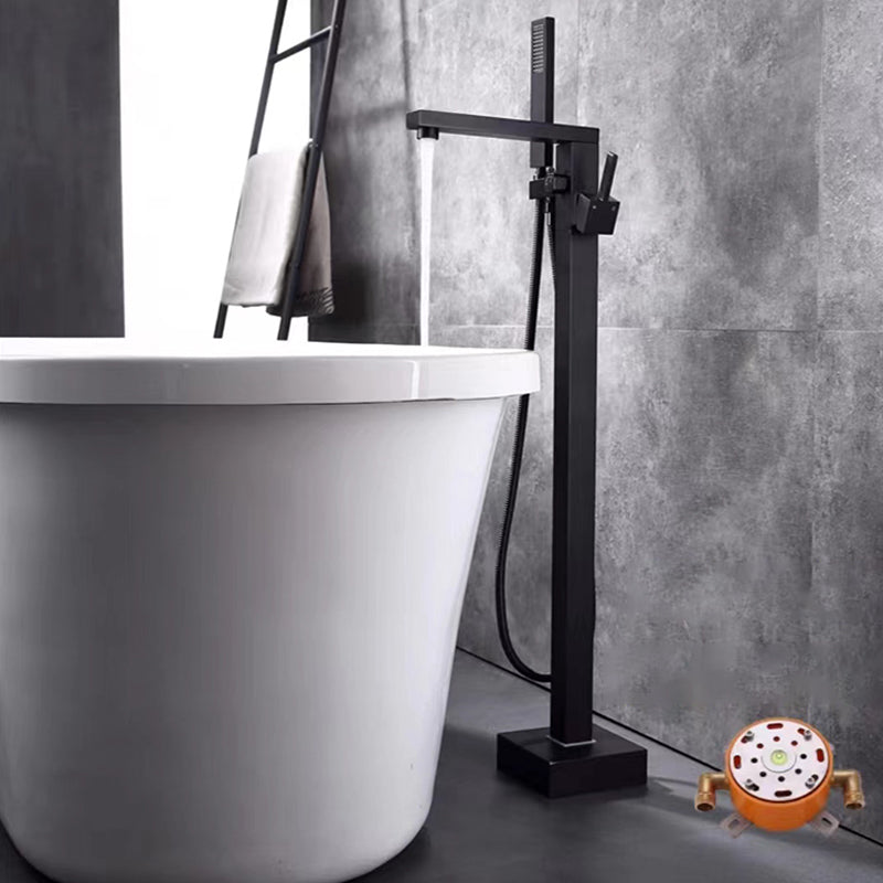 Floor Mounted Metal Freestanding Tub Filler Rotatable Freestanding Bathtub Faucet