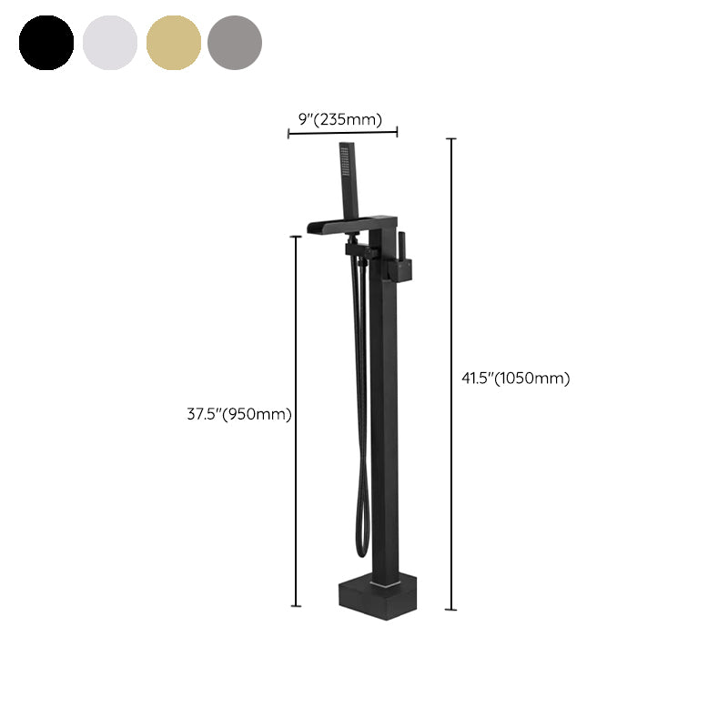 Floor Mounted Metal Freestanding Tub Filler Rotatable Freestanding Bathtub Faucet