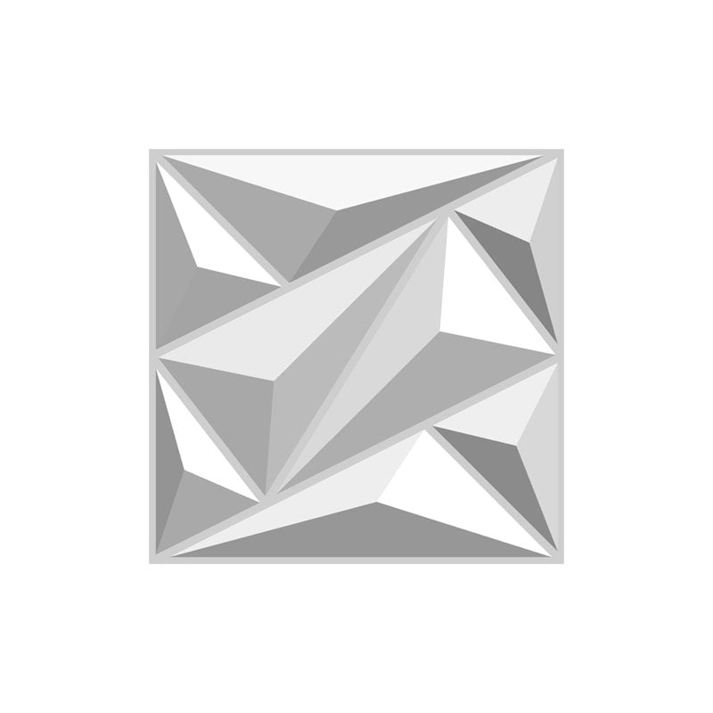 Modern Style Wall Plank 3D Print Bathroom Living Room Wall Panels Set of 40 in White