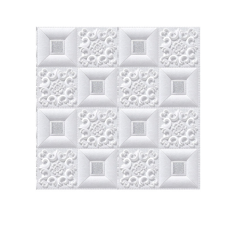 Modern Tin Backsplash Paneling Smooth Wall Ceiling XPE Cotton Set of 1