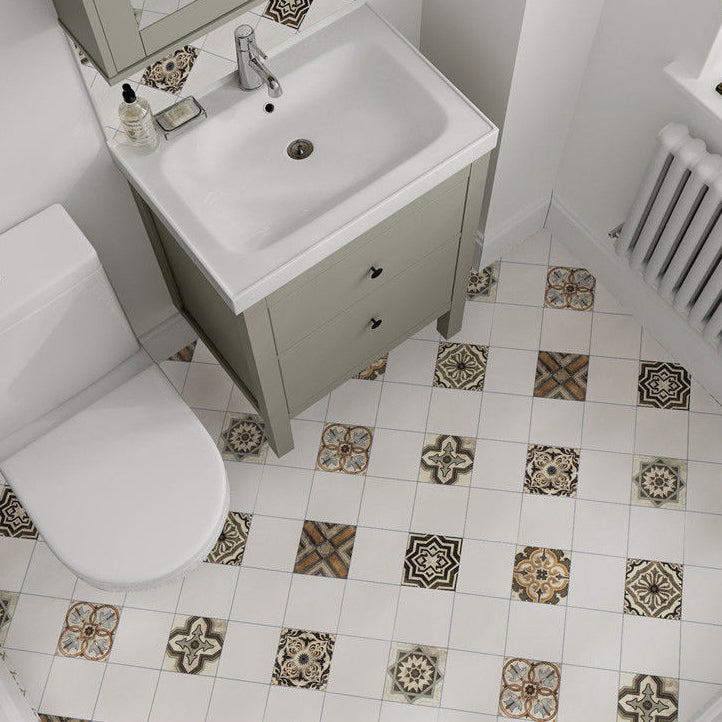 Modern PVC Flooring Peel and Stick Porcelain Tile Look Vinyl Plank Flooring