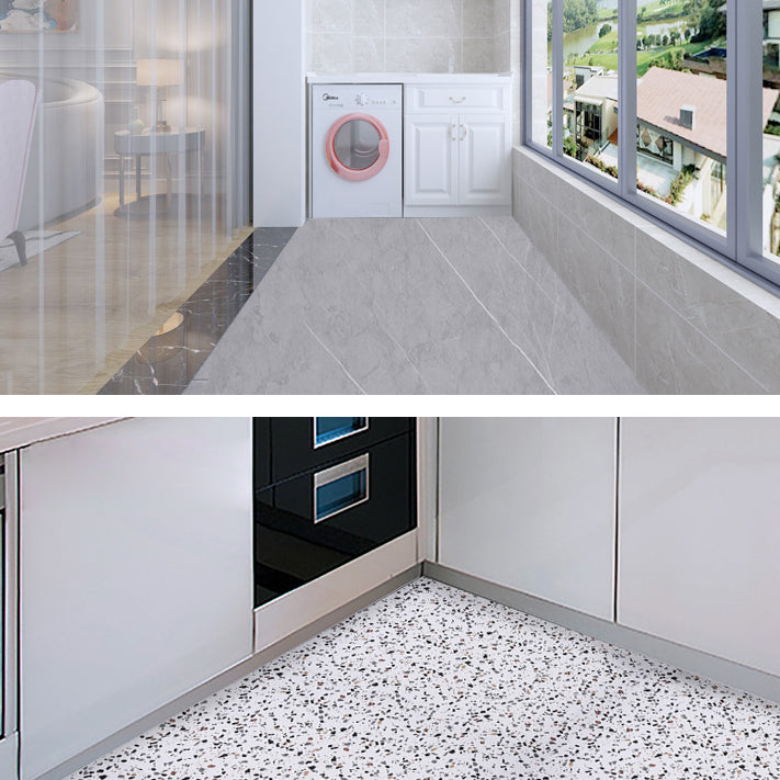 Modern PVC Flooring Peel and Stick Porcelain Tile Look Vinyl Plank Flooring