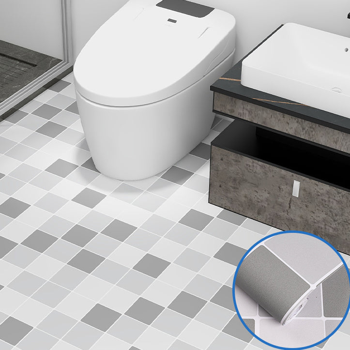 Modern Vinyl Floor Planks Peel & Stick Lattice Printed PVC Flooring