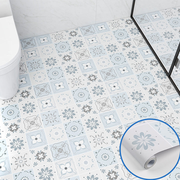 Modern Vinyl Floor Planks Peel & Stick Lattice Printed PVC Flooring