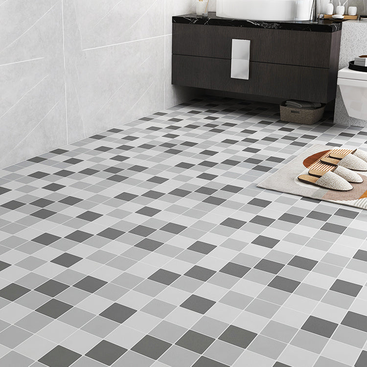 Modern Vinyl Floor Planks Peel & Stick Lattice Printed PVC Flooring