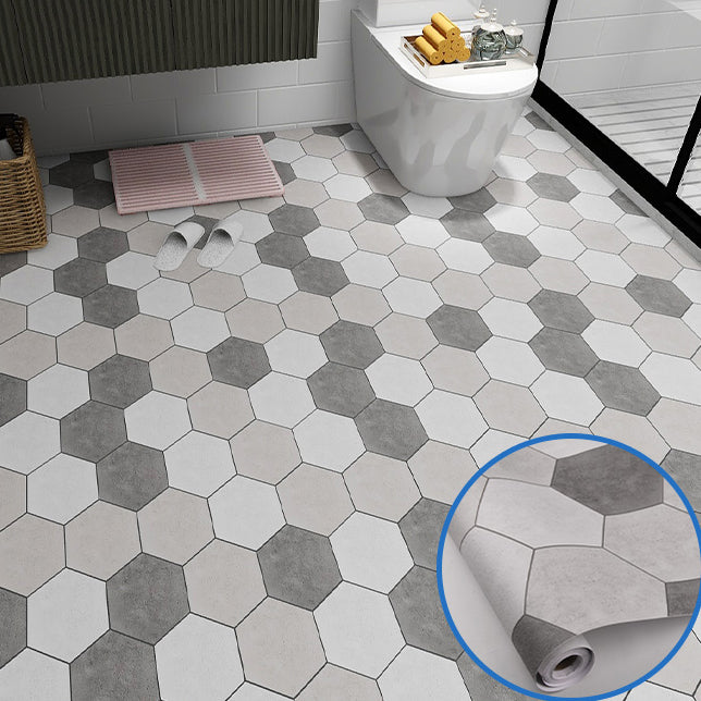 Modern Vinyl Floor Planks Peel & Stick Lattice Printed PVC Flooring