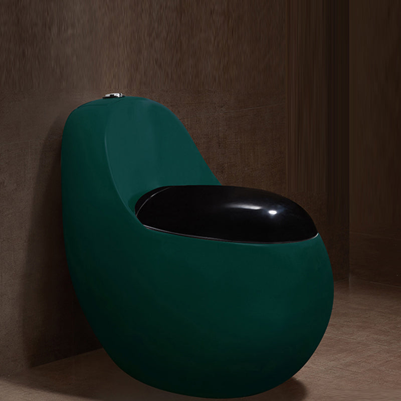 Contemporary Siphon Jet Toilet Bowl Skirted One Piece Urine Toilet with Seat