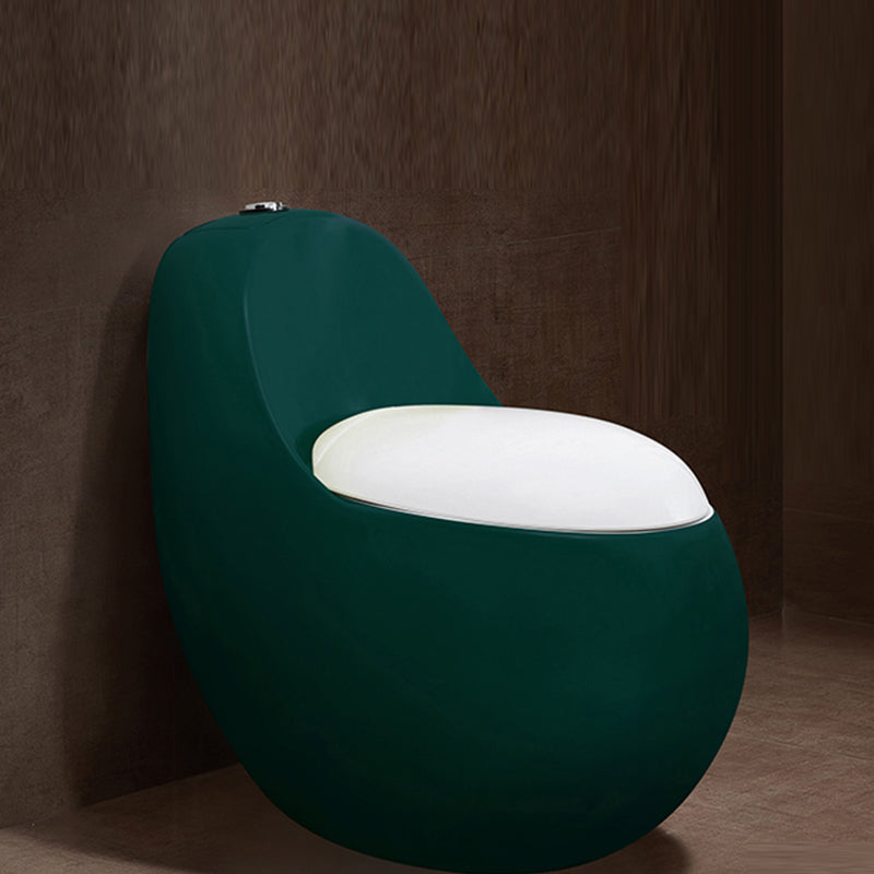 Contemporary Siphon Jet Toilet Bowl Skirted One Piece Urine Toilet with Seat