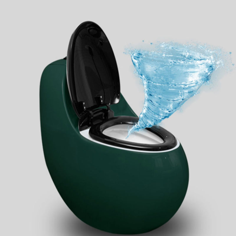 Contemporary Siphon Jet Toilet Bowl Skirted One Piece Urine Toilet with Seat