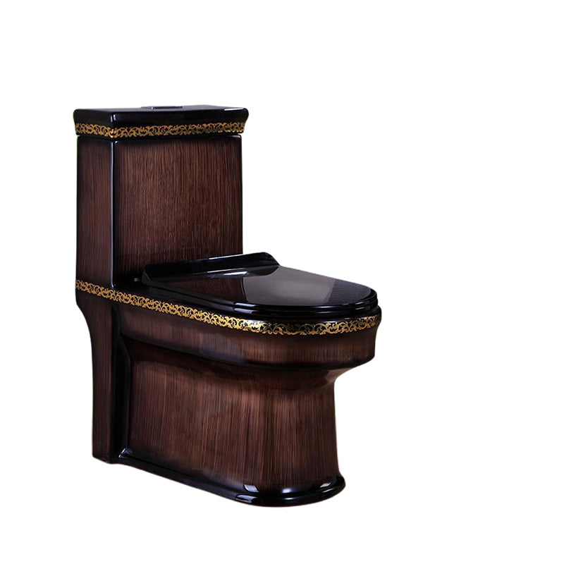 Contemporary Siphon Jet Toilet Bowl One Piece Urine Toilet with Seat