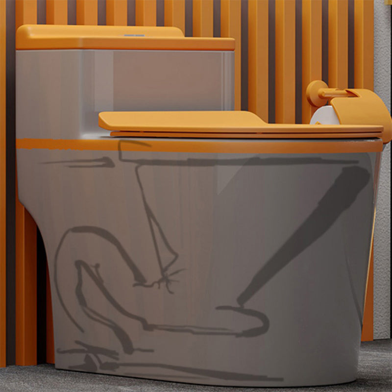 Traditional Floor Mount Flush Toilet 1-Piece Urine Toilet for Bathroom