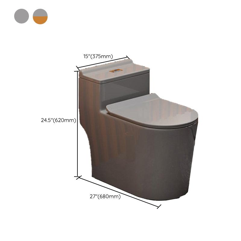 Traditional Floor Mount Flush Toilet 1-Piece Urine Toilet for Bathroom