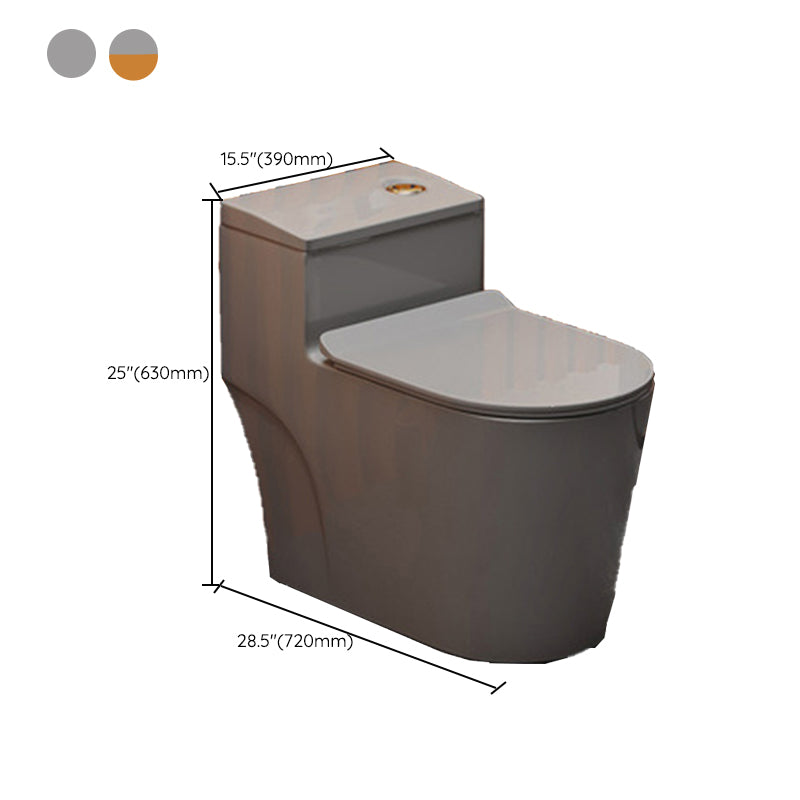 Traditional Floor Mount Flush Toilet 1-Piece Urine Toilet for Bathroom