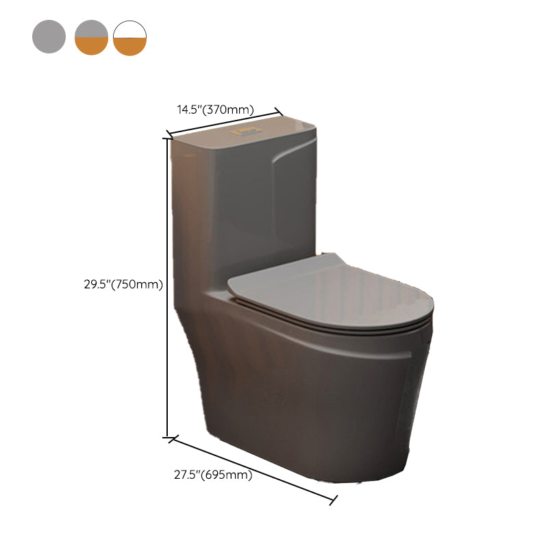 Traditional Floor Mount Flush Toilet 1-Piece Urine Toilet for Bathroom
