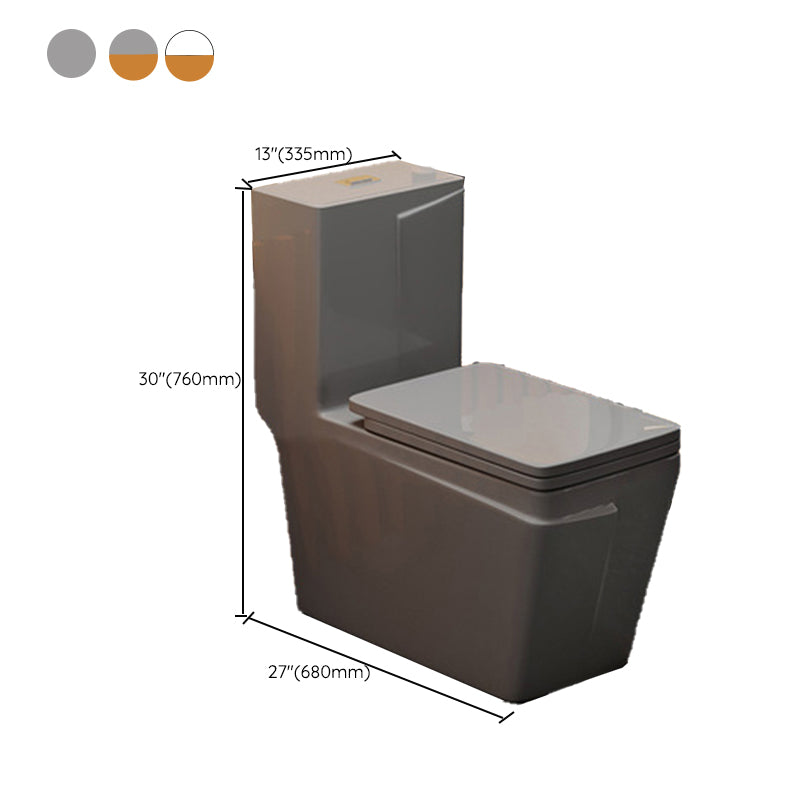 Traditional Floor Mount Flush Toilet 1-Piece Urine Toilet for Bathroom