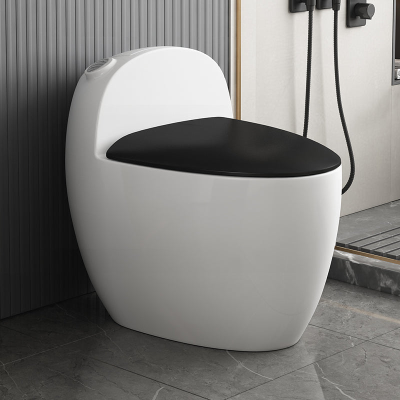 Contemporary Siphon Jet Toilet Bowl One Piece Skirted Urine Toilet with Seat