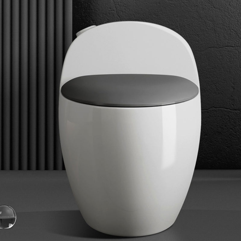 Contemporary Siphon Jet Toilet Bowl One Piece Skirted Urine Toilet with Seat