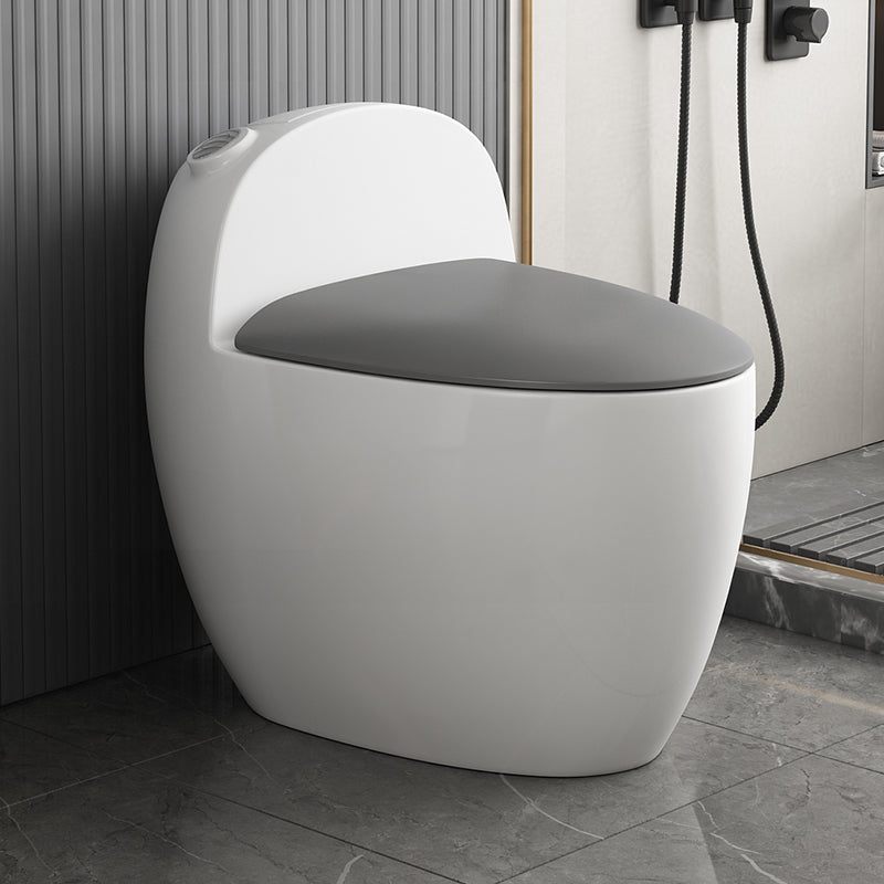 Contemporary Siphon Jet Toilet Bowl One Piece Skirted Urine Toilet with Seat