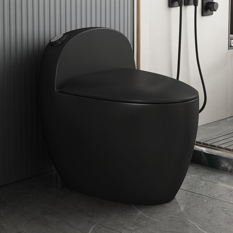 Contemporary Siphon Jet Toilet Bowl One Piece Skirted Urine Toilet with Seat