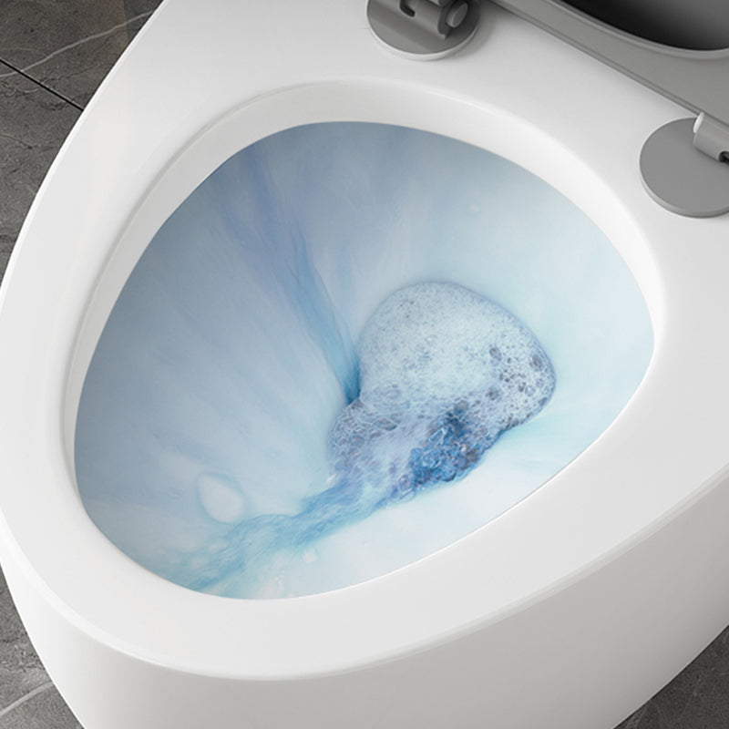 Contemporary Siphon Jet Toilet Bowl One Piece Skirted Urine Toilet with Seat