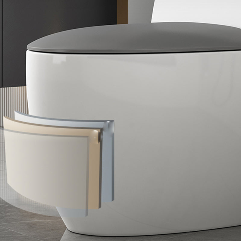 Contemporary Siphon Jet Toilet Bowl One Piece Skirted Urine Toilet with Seat