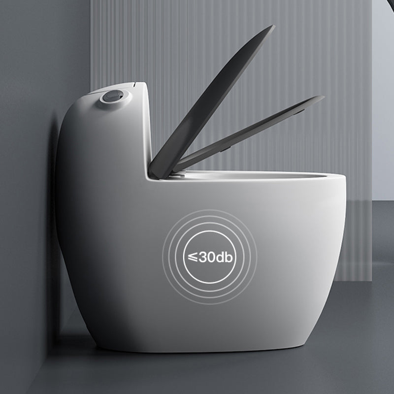 Contemporary Siphon Jet Toilet Bowl One Piece Skirted Urine Toilet with Seat