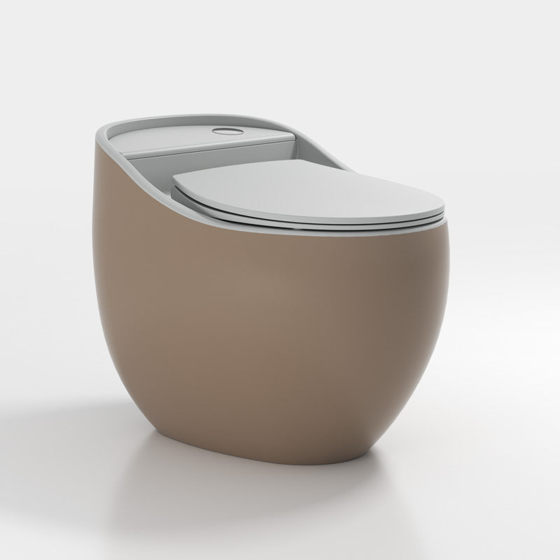 Modern Round Flush Toilet Floor Mounted Porcelain All-In-One Urine Toilet