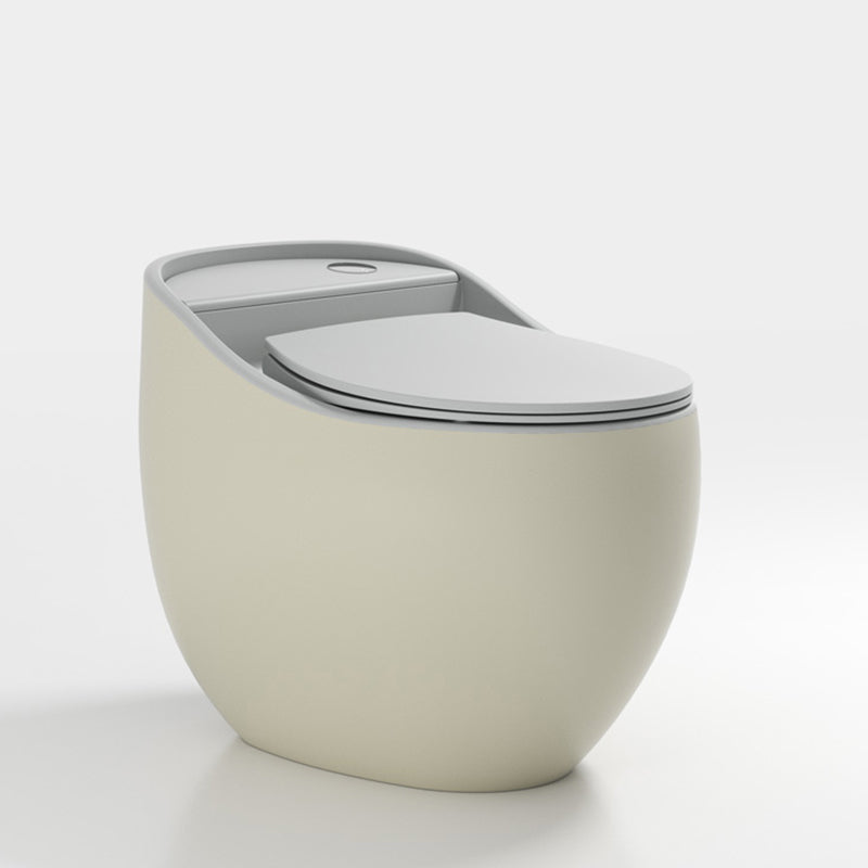 Modern Round Flush Toilet Floor Mounted Porcelain All-In-One Urine Toilet
