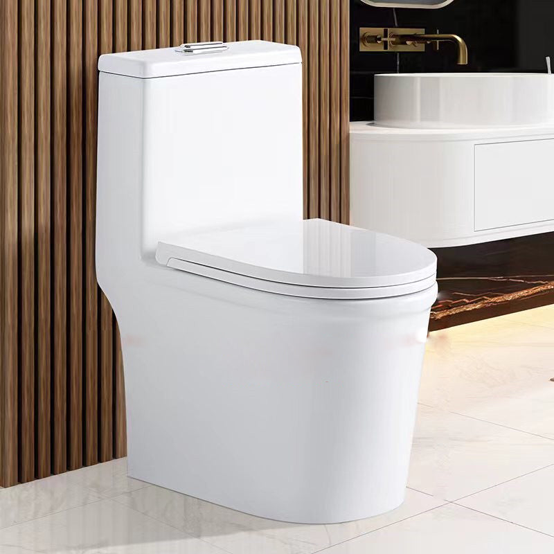 Contemporary Ceramic Toilet Bowl One Piece Skirted Urine Toilet with Seat