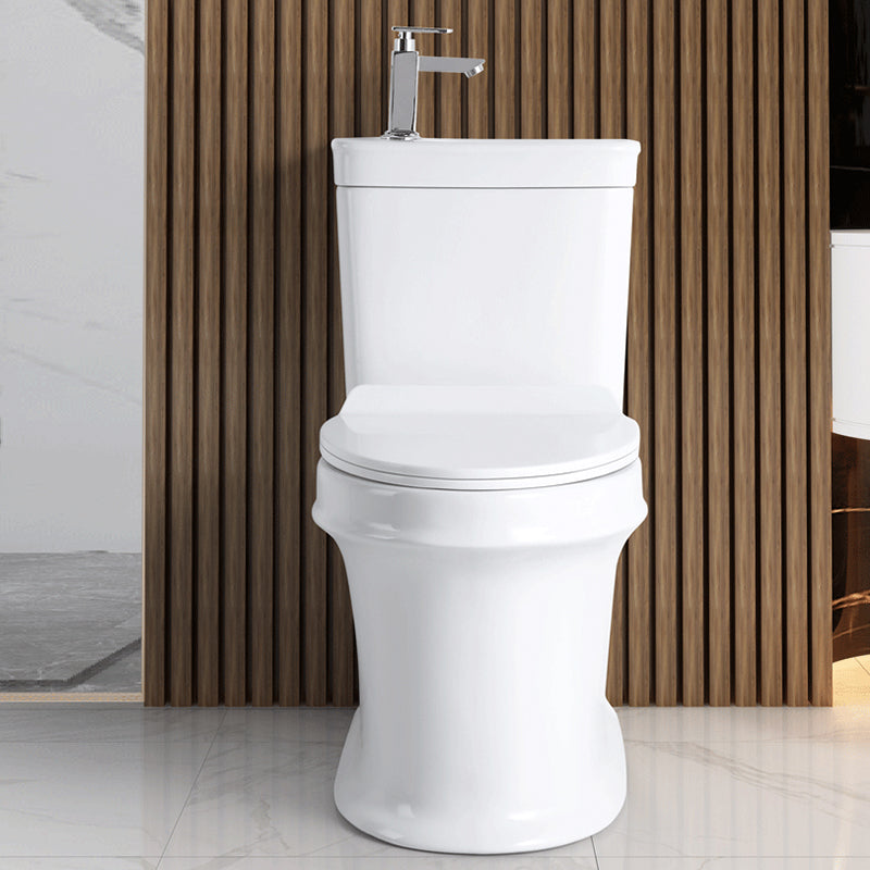 Contemporary Ceramic Toilet Bowl One Piece Skirted Urine Toilet with Seat