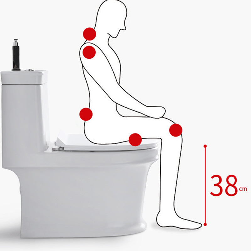 Contemporary Ceramic Toilet Bowl One Piece Skirted Urine Toilet with Seat